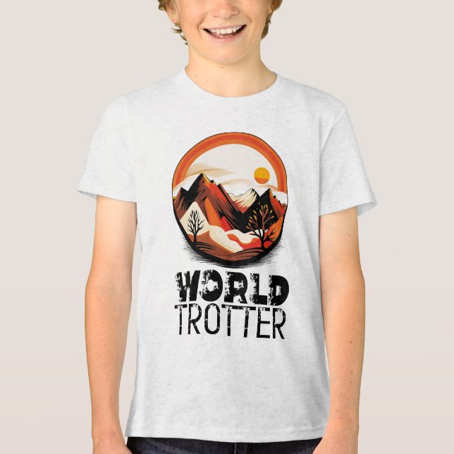 Camiseta Triblenda World Trotter - Aventura en el Horizonte (Anverso)