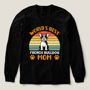 Camiseta Triblenda worlds-best-french-bulldog-mama-retro-tipografía-