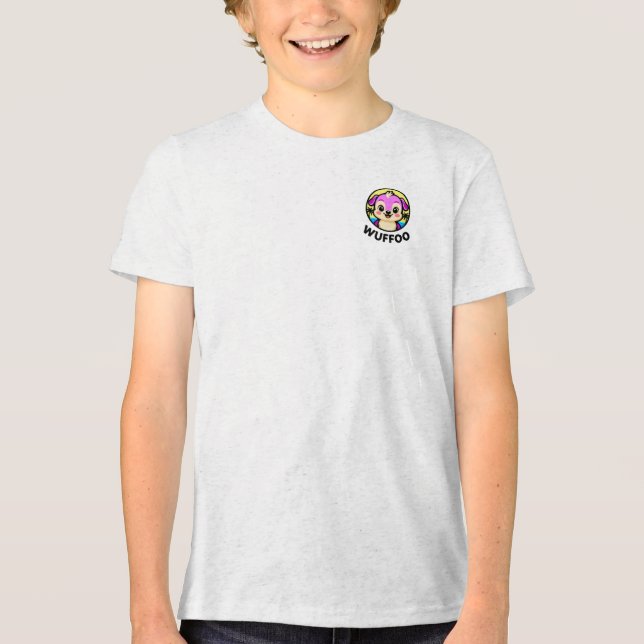 Camiseta Triblenda Wuffoo Adventures Cute Kawaii Puppy animation logo (Anverso)