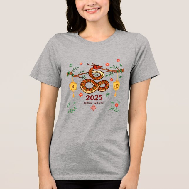 Camiseta Triblenda Year 2025 Wood Snake. Chinese horoscope  (Anverso)
