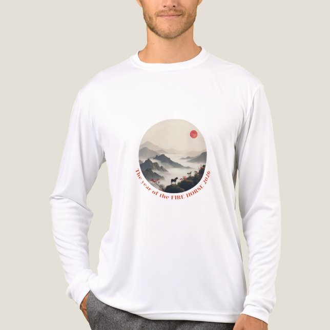 Camiseta Triblenda Year of the Horse 2026 Chinese New Year Mountain (Anverso )