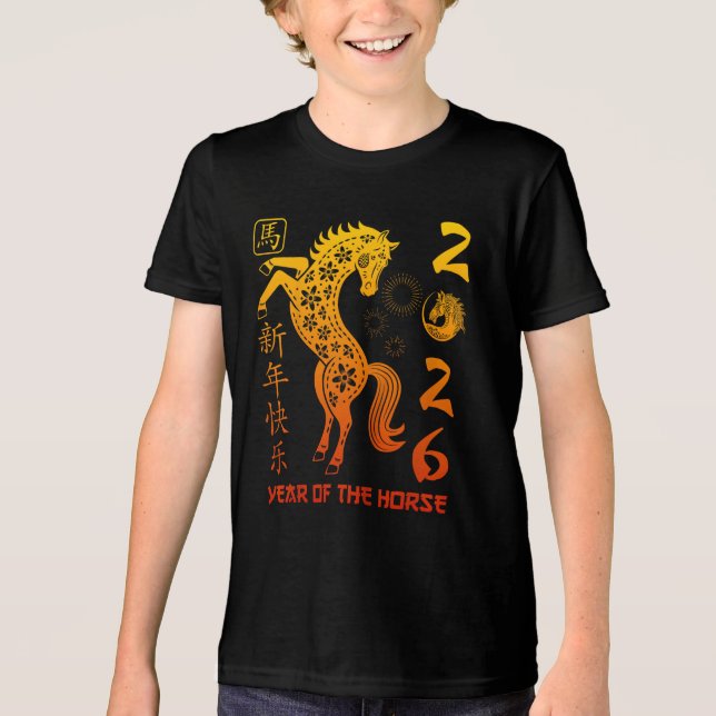 Camiseta Triblenda Year Of The Horse 2026 - Chinese New Year Zodiac T (Anverso)