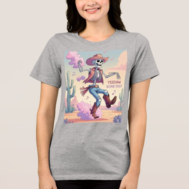Camiseta Triblenda Yeehaw Bone Dust – Kickin’ Up Fun in the Desert! (Anverso)