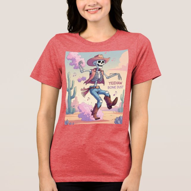 Camiseta Triblenda Yeehaw Bone Dust – Kickin’ Up Fun in the Desert! (Anverso)