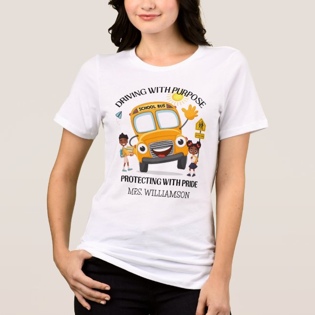 Camiseta Triblenda Yellow School Bus Driver (Anverso)