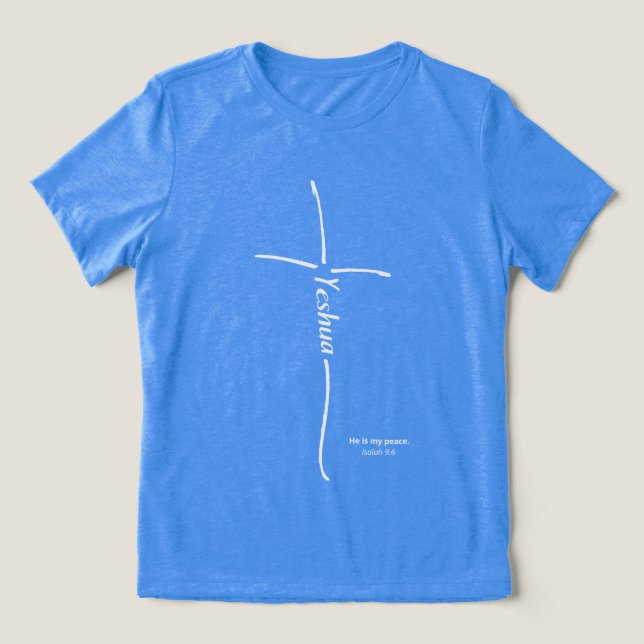Camiseta Triblenda Yeshua Cross Messianic Believer Hebrew Torah (Diseño delantero )