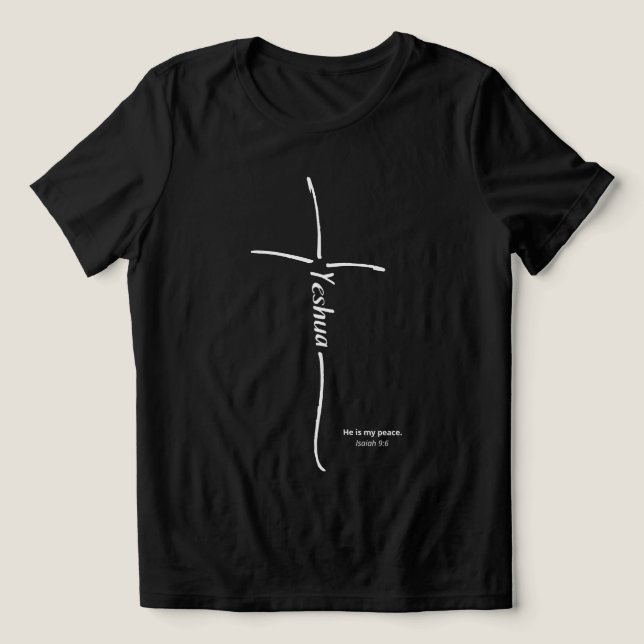 Camiseta Triblenda Yeshua Cross Messianic Believer Hebrew Torah (Diseño delantero )