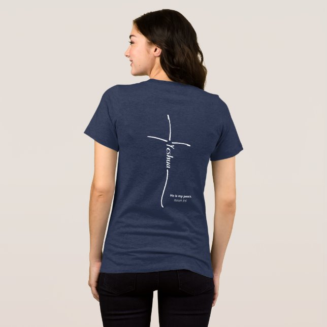 Camiseta Triblenda Yeshua Cross Messianic Believer Hebrew Torah (Reverso Completo )