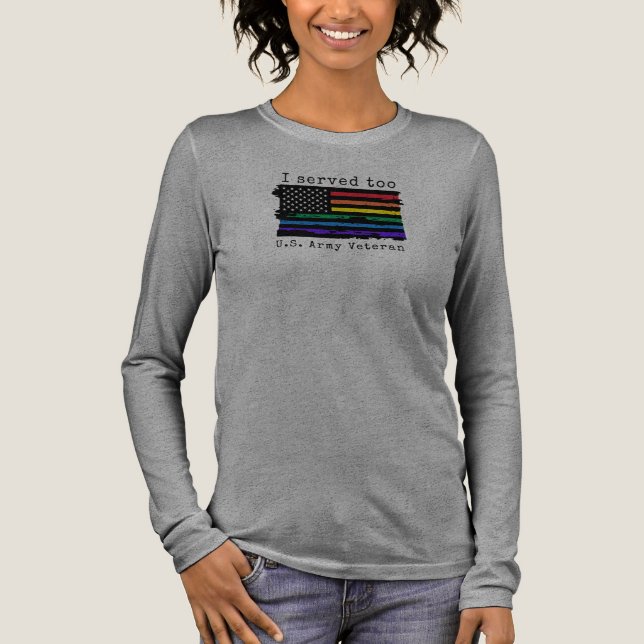 Camiseta Triblenda Yo también serví - veterano del ejército (Anverso)