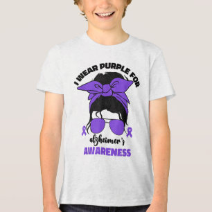 Camiseta Triblenda Yo Uso Púrpura Por Heimer Awareness Mes Heimer _
