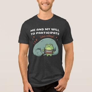 Camiseta Triblenda Yo y mi voluntad de participar, divertido dinosaur