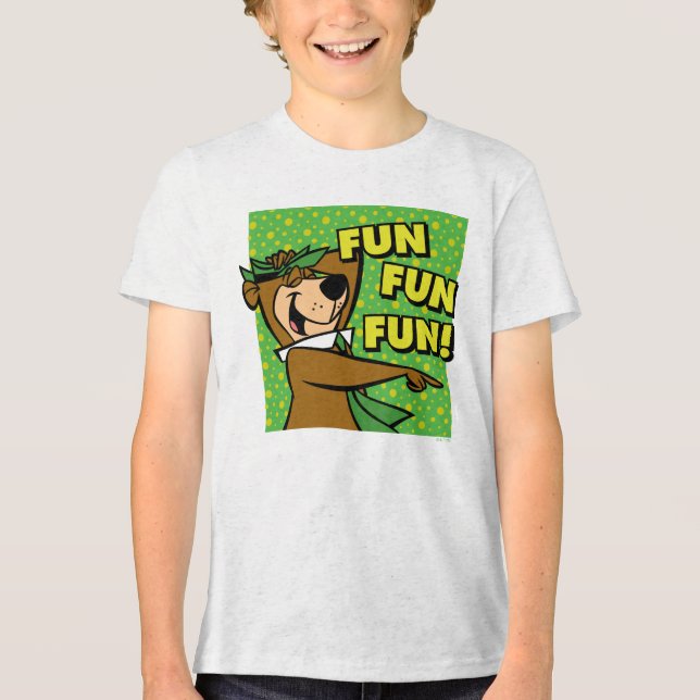 Camiseta Triblenda Yogi Bear Fun Fun Fun (Anverso)