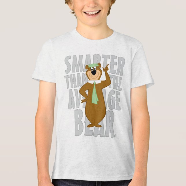 Camiseta Triblenda Yogi "Más Inteligente Que El Oso Medio" (Anverso)