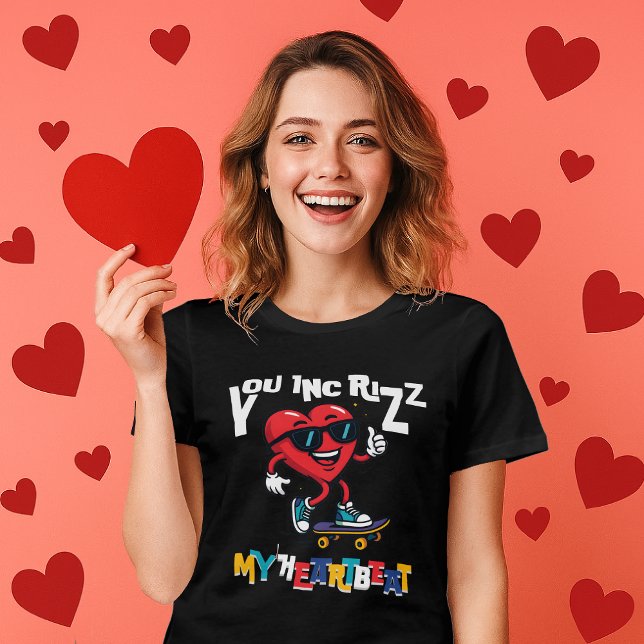 Camiseta Triblenda You Inc Rizz my Heartbeat - Cute skateboard heart (Subido por el creador)
