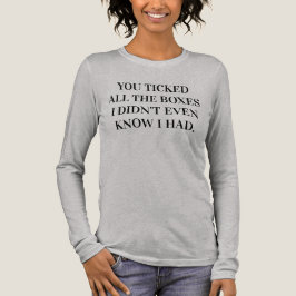 Camiseta Triblenda You Tick All The Boxes Cute Valentine's