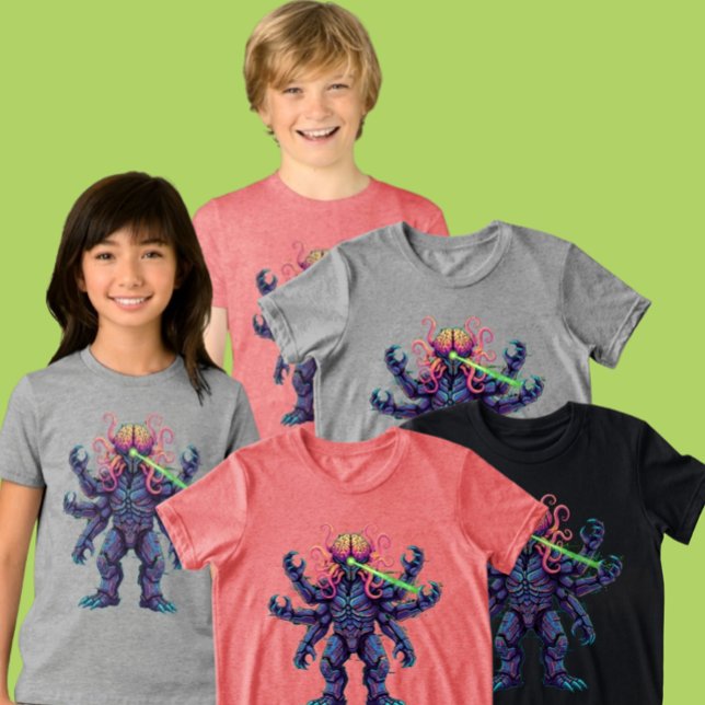 Camiseta Triblenda Youth Psychedelic Brain Monster Ray Clothing Item (Subido por el creador)