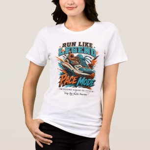 Camiseta Triblenda Zapato Deportivo Retro Modo Leyenda Corriendo Arte