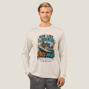 Camiseta Triblenda Zapato Deportivo Retro Modo Leyenda Corriendo Arte