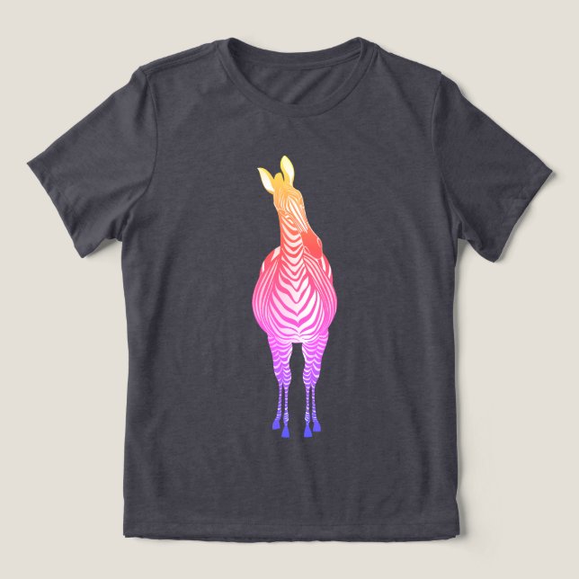 Camiseta Triblenda Zebra arcoiris | ¡Muéstrate Las Rayas! ¡Personaliz (Diseño delantero )