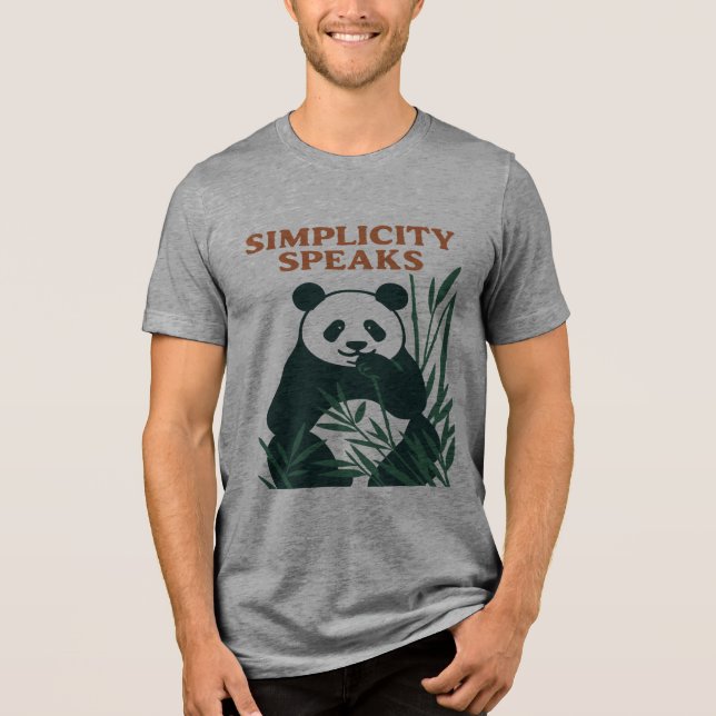 Camiseta Triblenda Zen Panda - La simplicidad habla el diseño (Anverso)