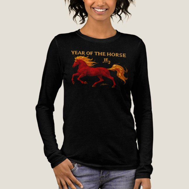 Camiseta Triblenda Zodiac Chinese New Year 2026 Yang Fire Horse (Anverso)