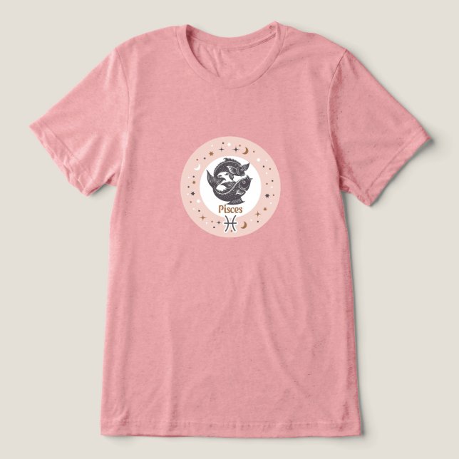 Camiseta Triblenda Zodiac Rótulo Pisces (Diseño delantero )