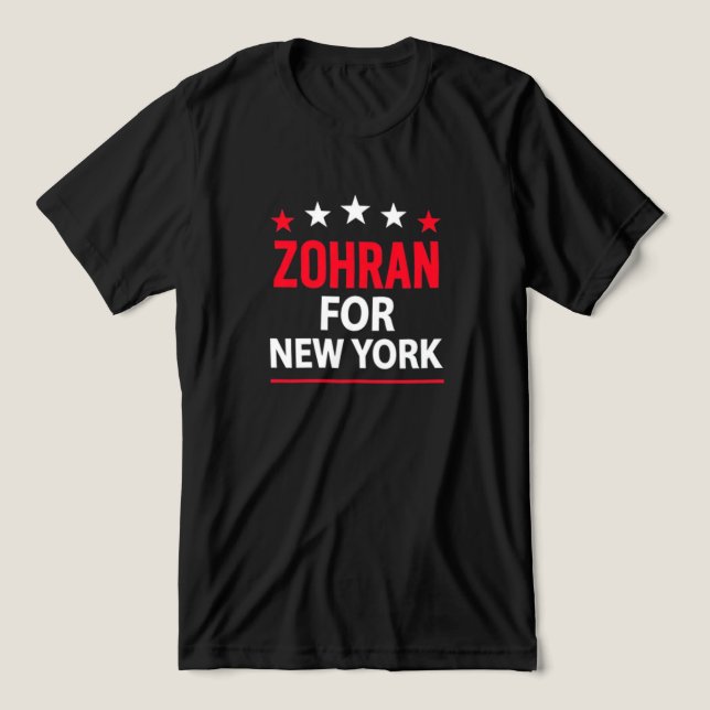 Camiseta Triblenda Zohran para Nueva York - Audaz Apoyo Político (Diseño delantero )