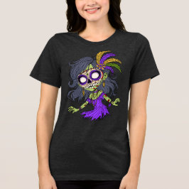 Camiseta Triblenda Zombie de Mardi Gras