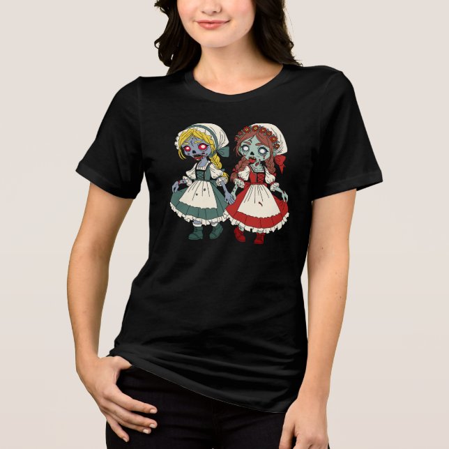 Camiseta Triblenda Zombie Snow-White and Rose-Red (Anverso)