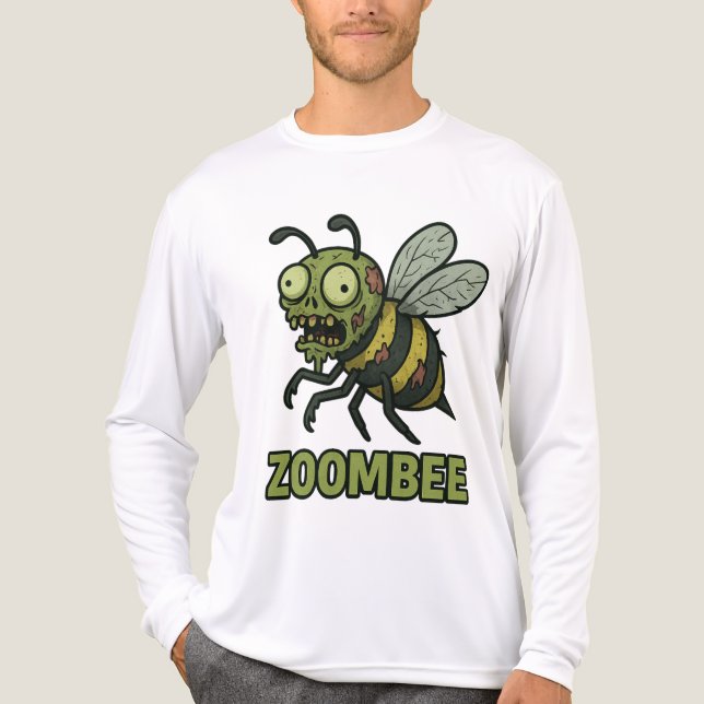 Camiseta Triblenda Zoombee - Funny diseño de Personalizado Zombie Bee (Anverso )