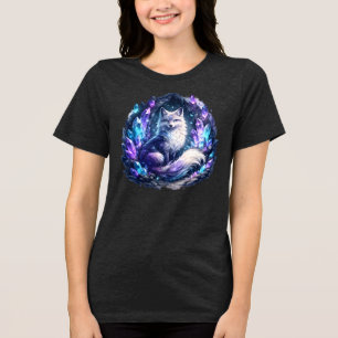 Camiseta Triblenda Zorro de Cueva de Cristal Fantasía Piedra Preciosa