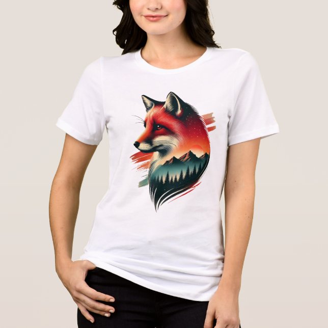 Camiseta Triblenda Zorro de Espíritu Salvaje - Artístico inspirado en (Anverso)