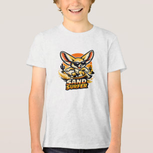 Camiseta Triblenda Zorro Fennec Surfista de Arena Surfing de Dibujos 