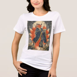 Camiseta Triblenda Zorro Kitsune de Nueve Colas | Arte de Mitología J