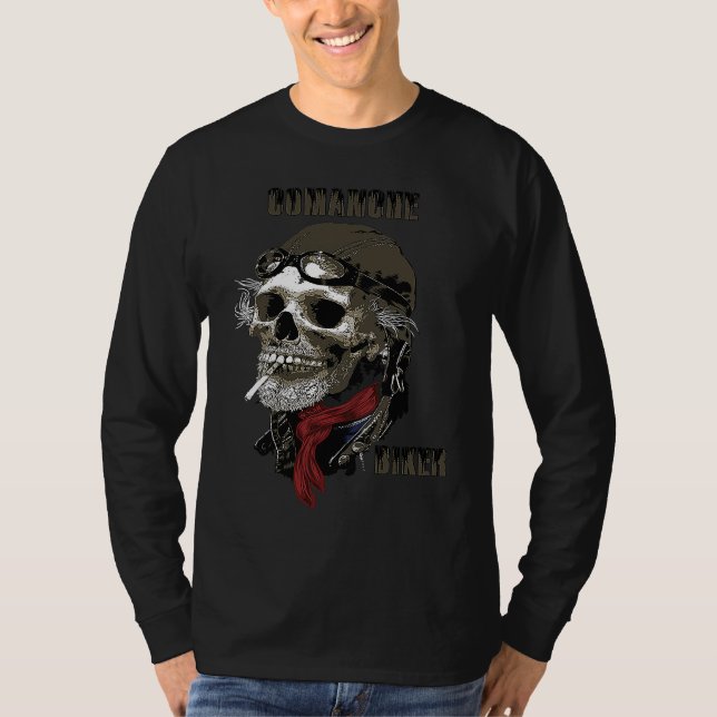 Camiseta Tribu de indios americanos Comanche Motocicleta Mo (Anverso)