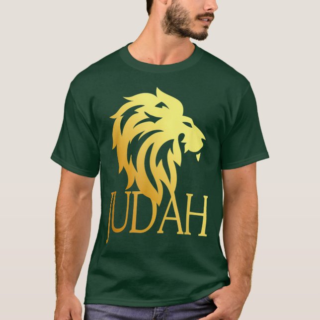 Camiseta Tribu De Judah León Messianic Yahshua Tee (Anverso)