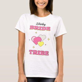 Camiseta TRIBU DE LA NOVIA Nombre editable de despedida de 
