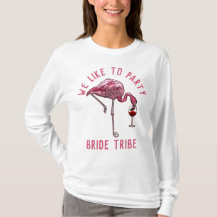 Camiseta Tribu de novias como el Fiesta Flamingo Bacheloret