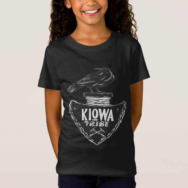 Camiseta tribu kiowa - Espíritu nativo americano raven (Anverso)