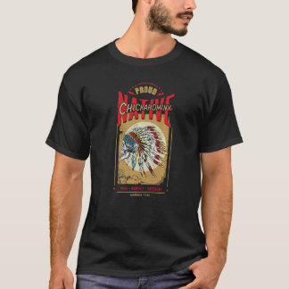 Camiseta Tribuna de guerreros indios nativos de Chickahomin