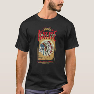 Camiseta Tribuna de guerreros indios nativos de Sac y Fox P