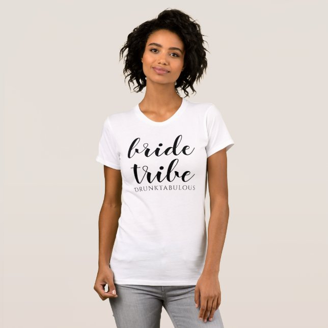 Camiseta Tribuna de novias | Moderna fiesta de soltera nupc (Anverso completo)