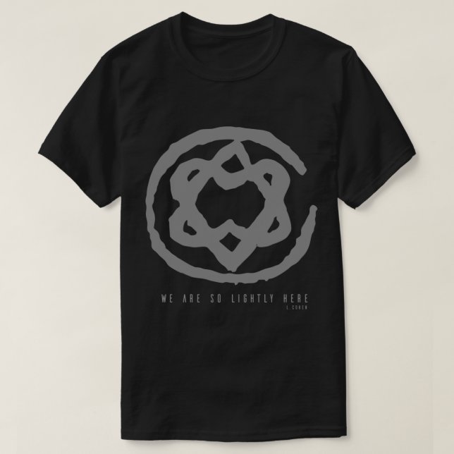 Camiseta Tributo a Leonard Cohen tan a la ligera (Diseño del anverso)