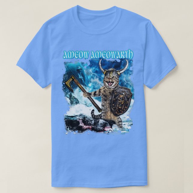 Camiseta Tributo a los gatos Metalizado de Ameow Ameowarth (Diseño del anverso)