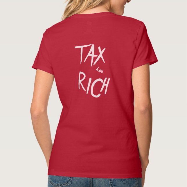 Camiseta Tributo A Los Ricos AOC Declaración Política De Mo (Reverso)