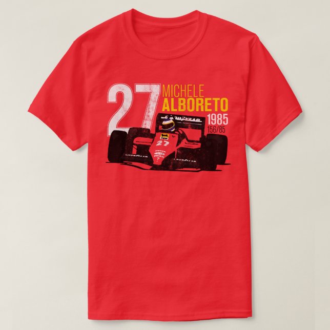 Camiseta Tributo a Michele Alboreto 1985 (Diseño del anverso)
