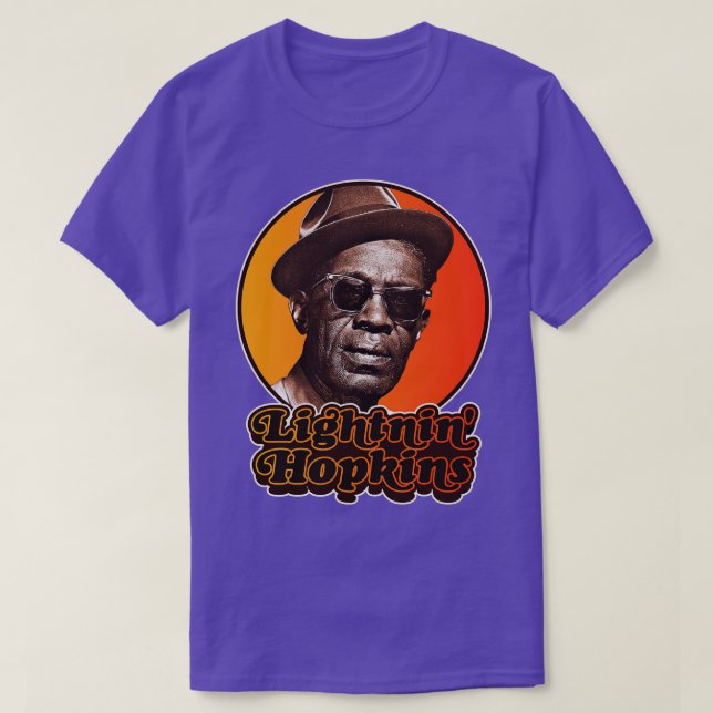 Camiseta Tributo a Retro Lightnin Hopkins (Diseño del anverso)