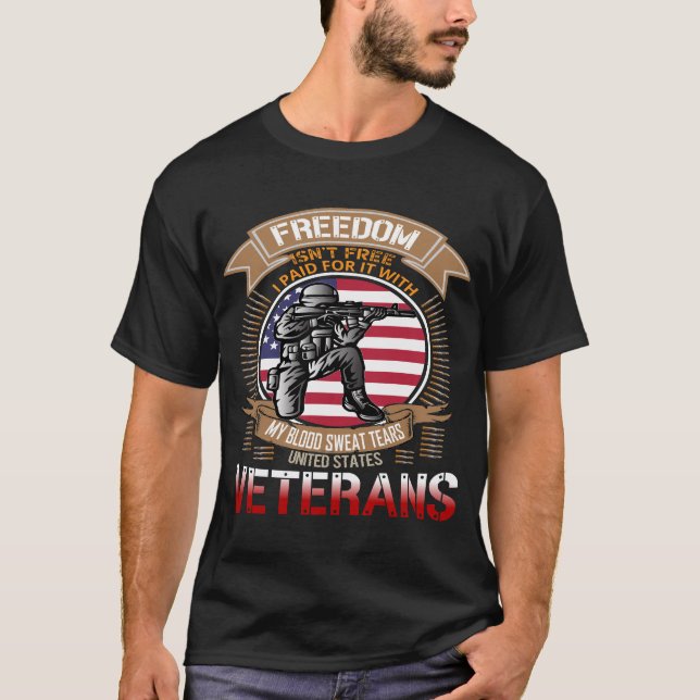 Camiseta tributo a veterano militar de EE. UU. (Anverso)