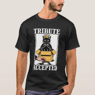 Camiseta Tributo Aceptado Gato En Caja Tazón De Comida Gato