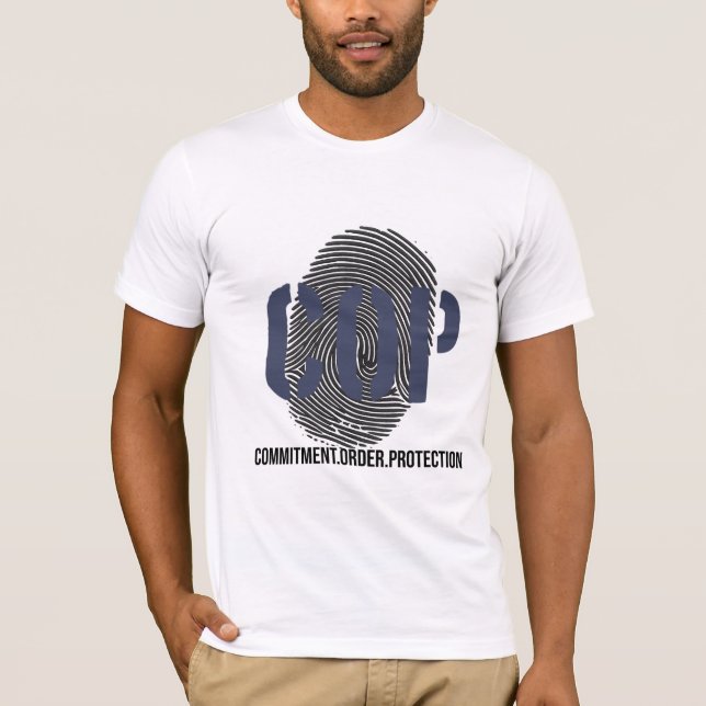 Camiseta Tributo COP - Compromiso. Orden. Protección (Anverso)
